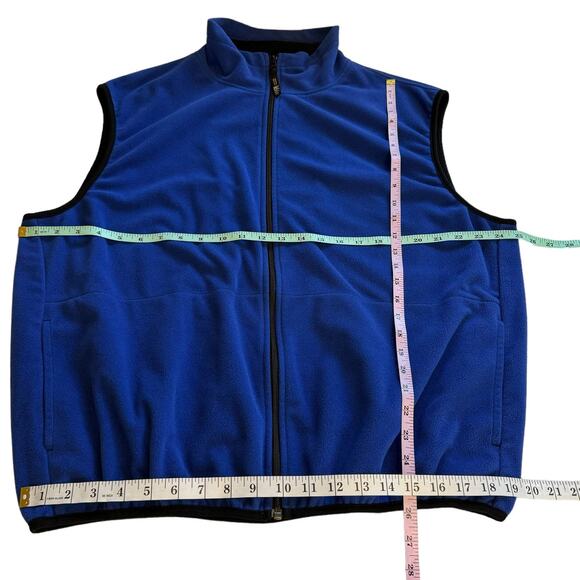 Men's REI Blue Fleece Vest Unisex Zip Up Lined Outdoor Canada Made Outerwear XL - Picture 12 of 12